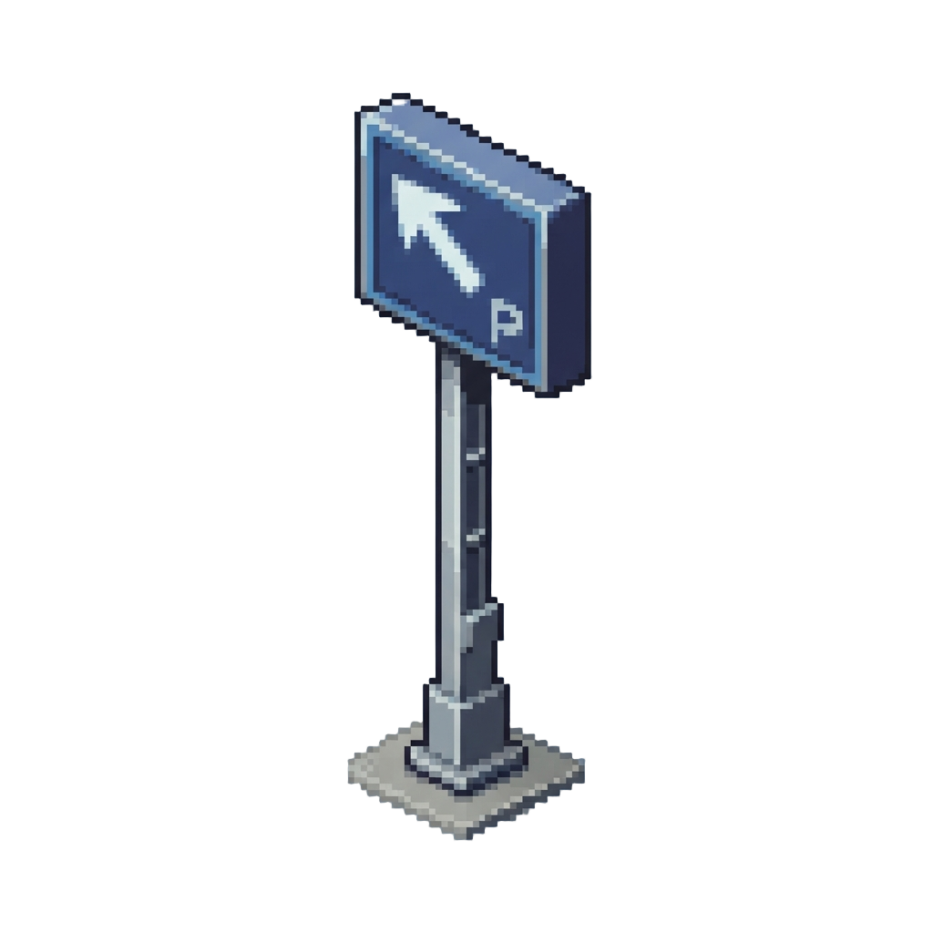 A Massive Parking Lot Pole Sign