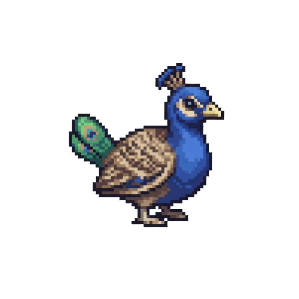 A Majestic Peacock Chick