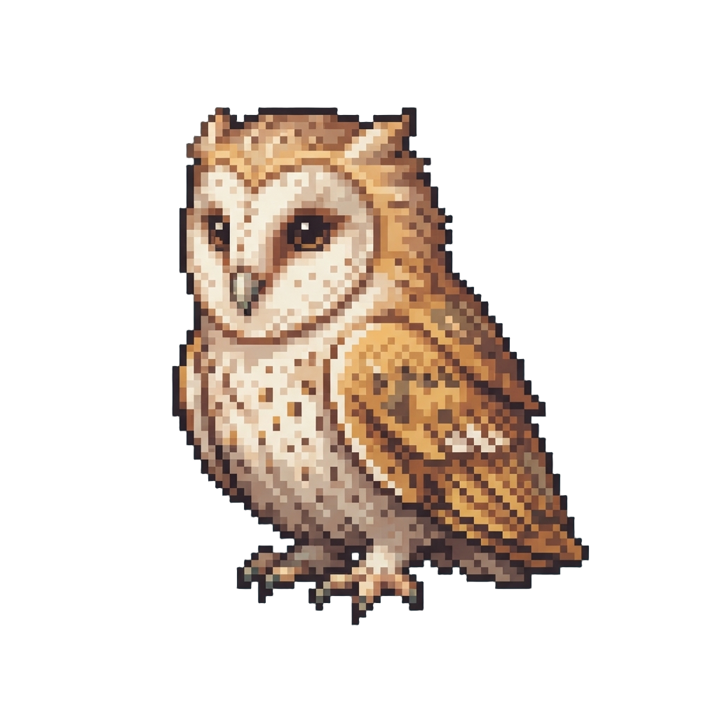 A Giant Fluffy Barn Owl