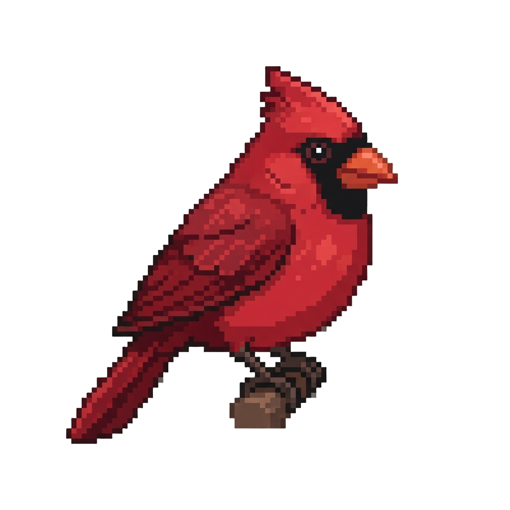 A Vibrant Crimson Cardinal