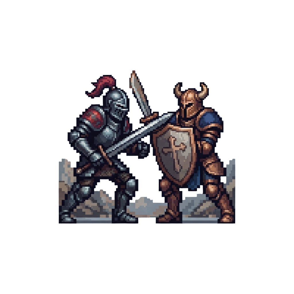 A Armored Rival Mercenary Duel in the Mountain Pass