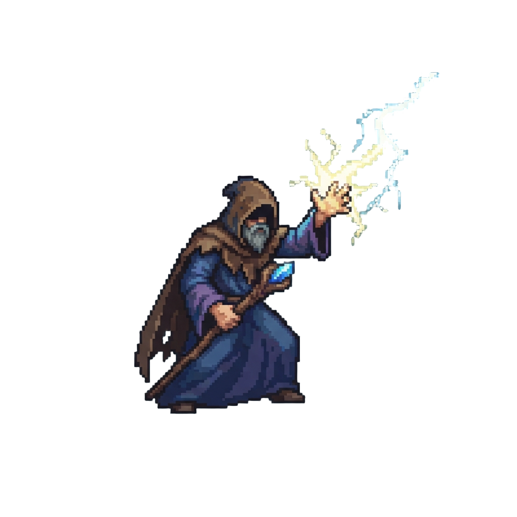 A Rival Wizard Casting a Lightning Storm