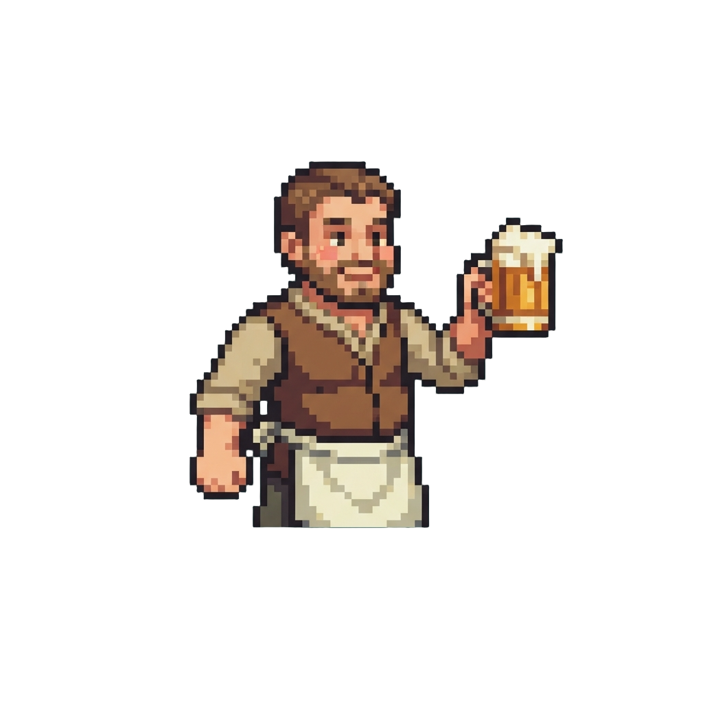 A Cheerful Breton Innkeeper Serving Mead