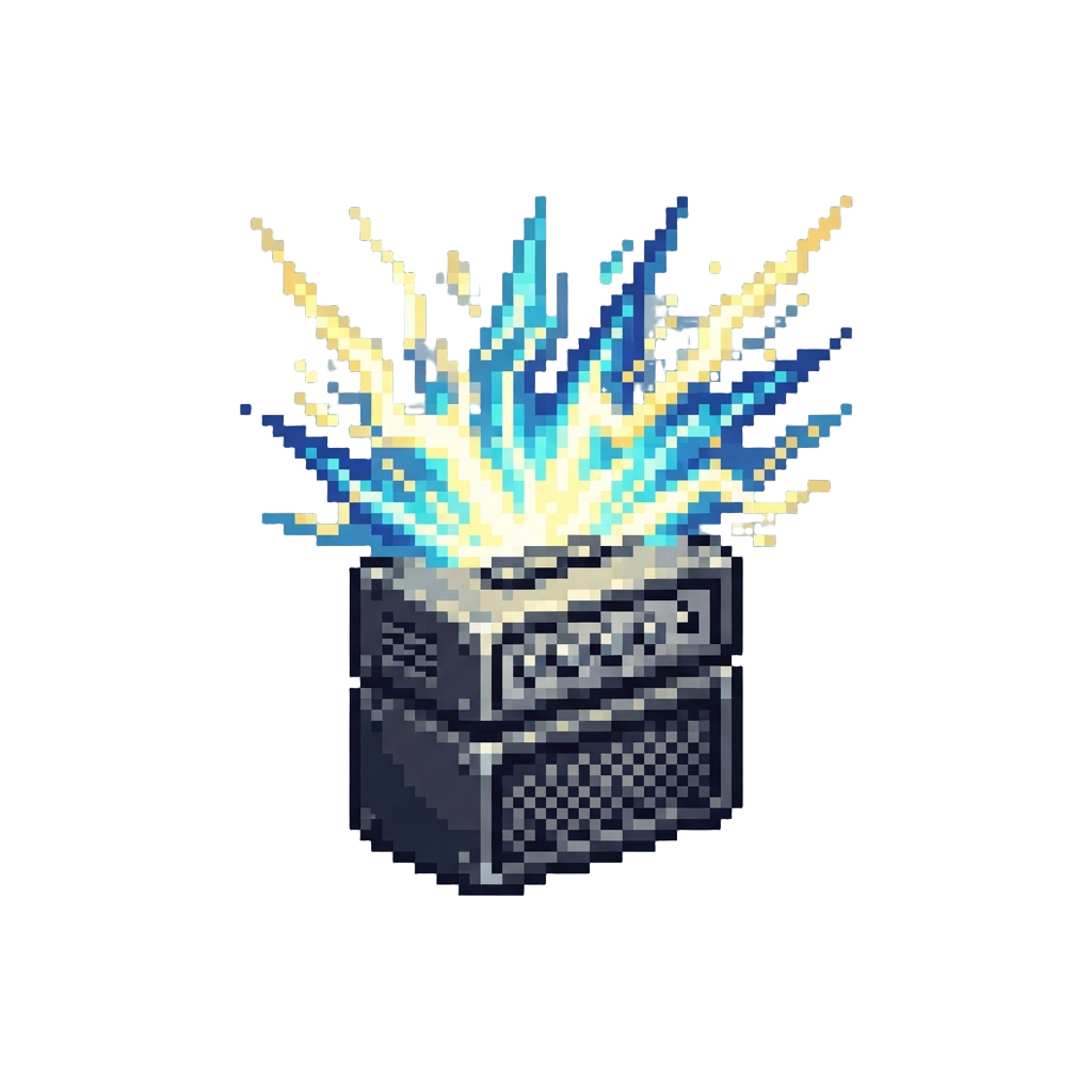 A Massive Lightning Energy Aura Bursting From the Amplifier Stack