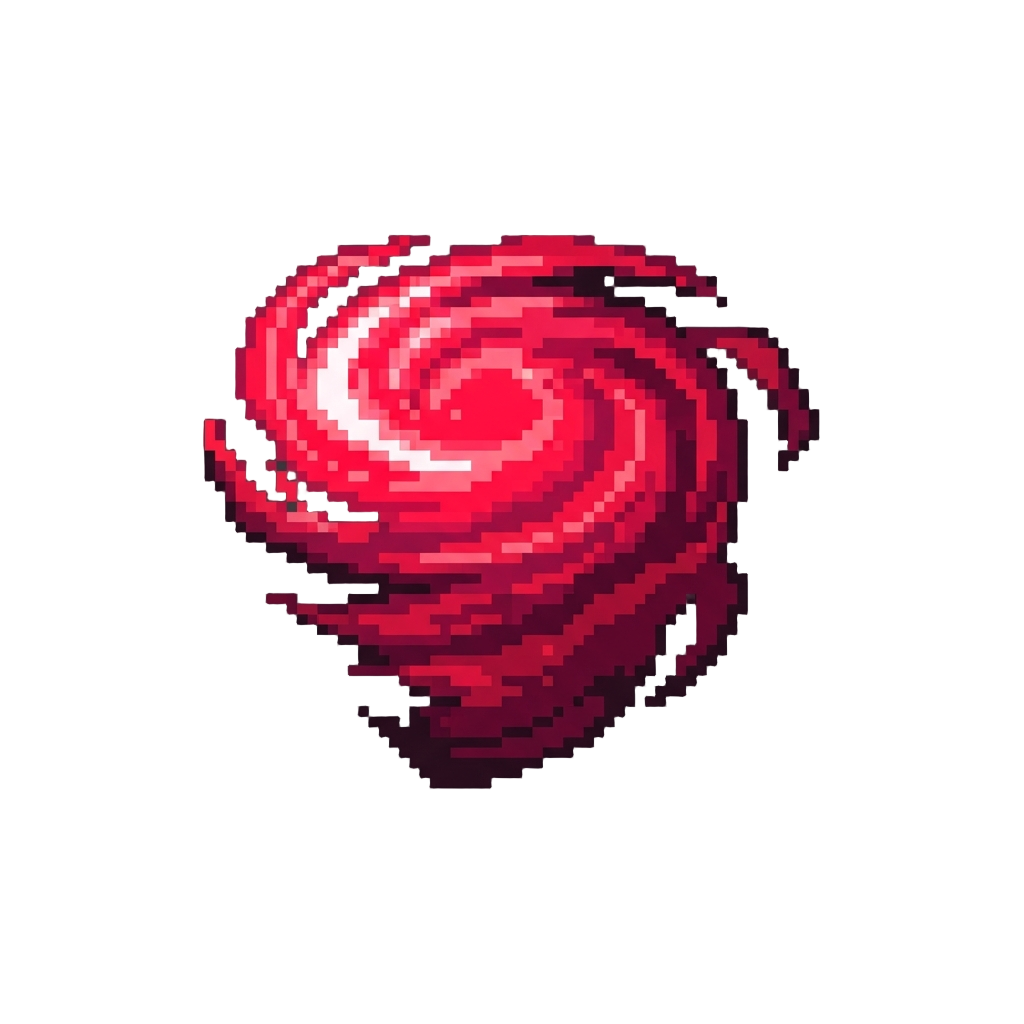 A Swirling Vortex of Neon Crimson Fog Blowing Across the Stage