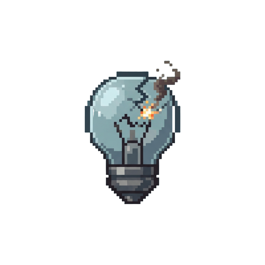 A Spotlight Bulb Suddenly Popping and Burning Out in a Tiny Spark