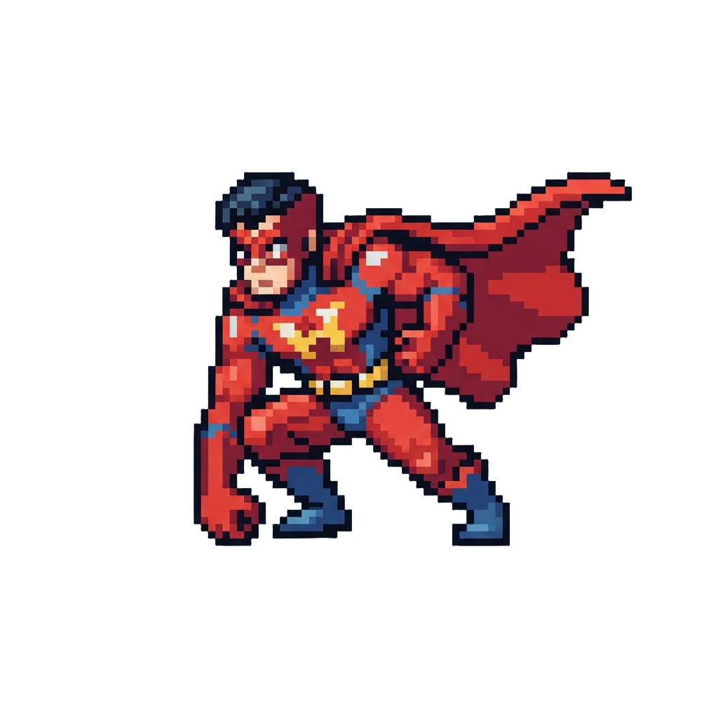 A Heroic Superhero Landing Pose