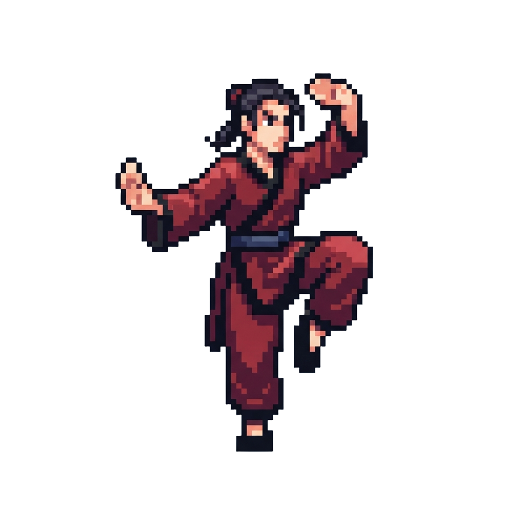 A Classic Kung-fu Crane Stance
