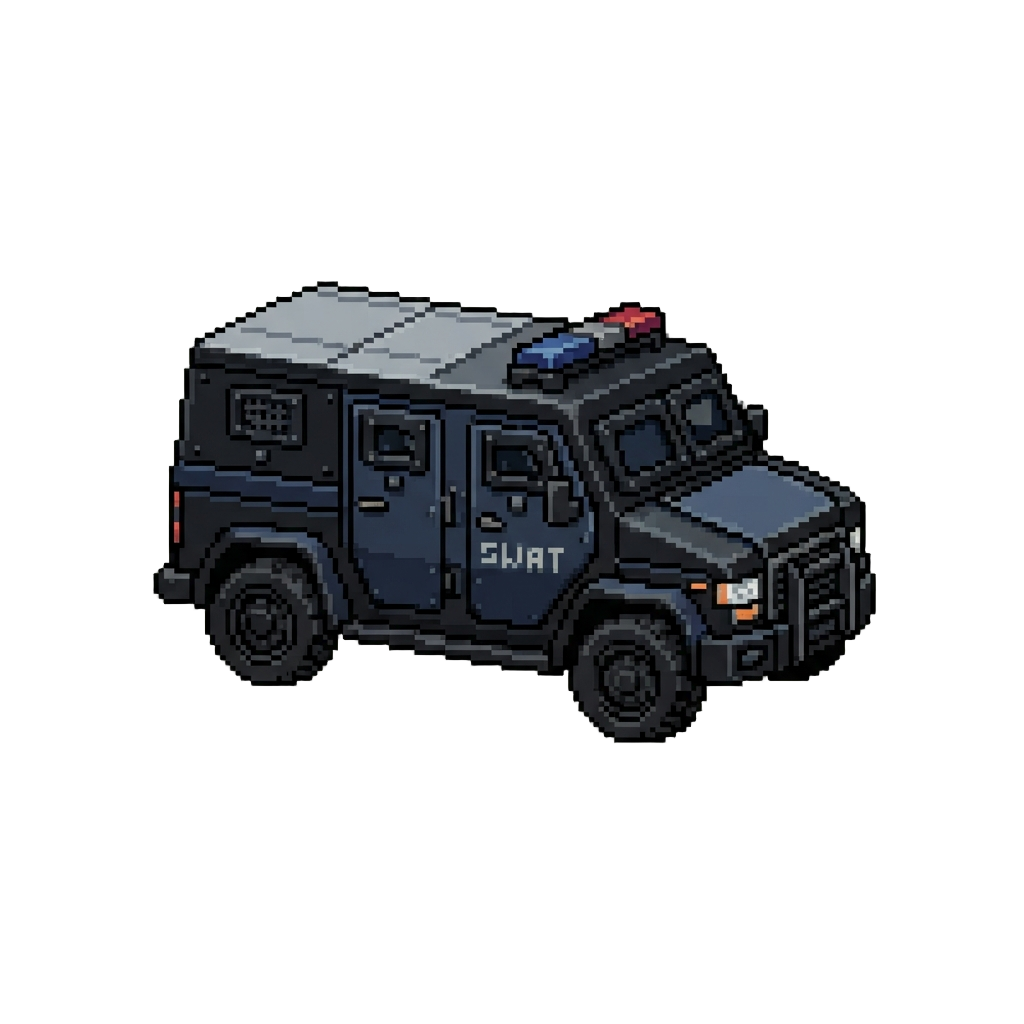An Armored Swat Transport Van