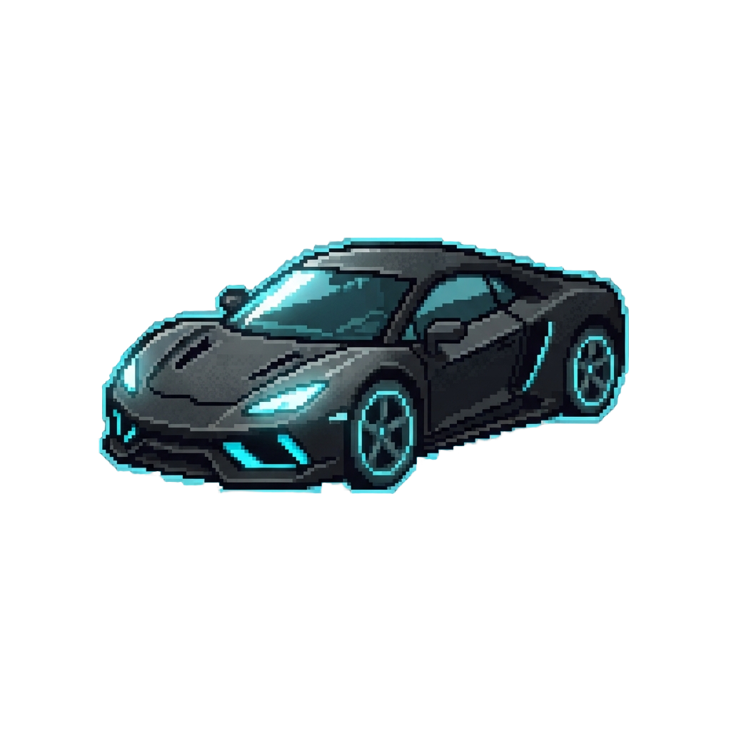 A Glowing Matte-black Hypercar