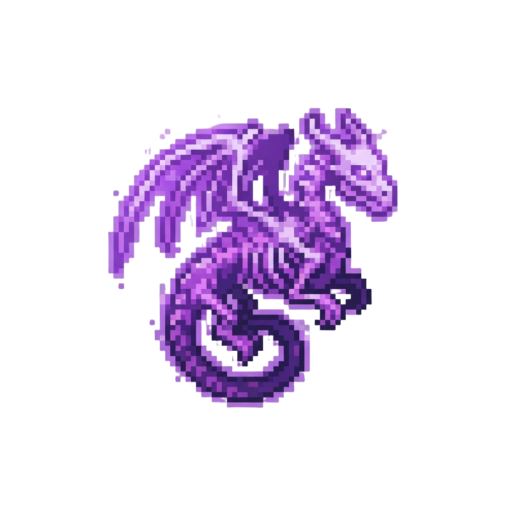 A Giant Spectral Skeletal Dragon Made of Purple Spiritual Pressure