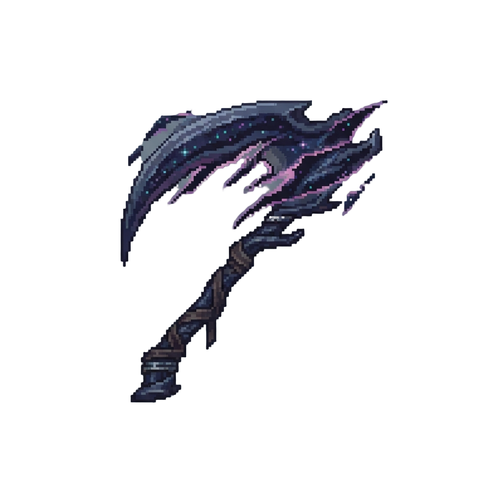 A Giant Dark Void Scythe Tearing Through Reality