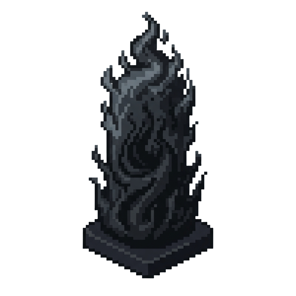 A Towering Pillar of Pitch-black Black-flame Energy