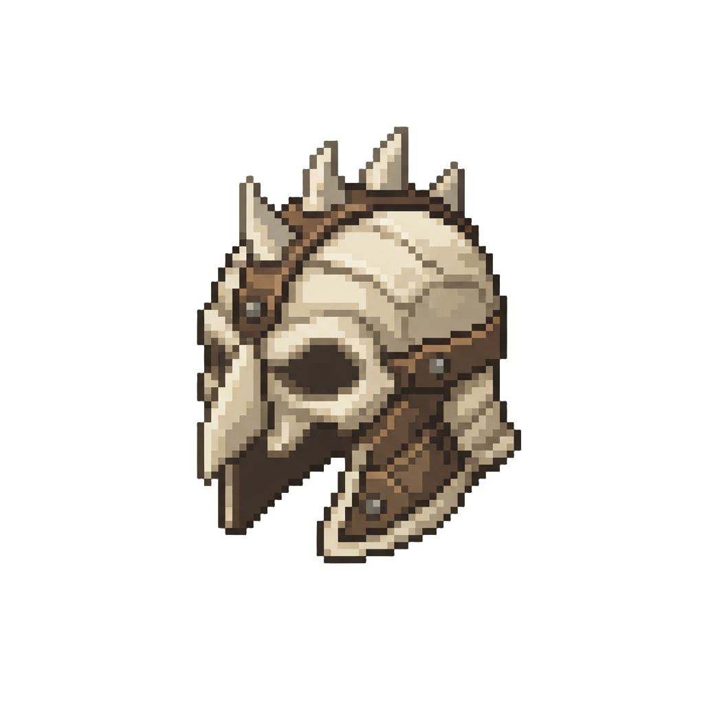 A Spiked Bone Helmet