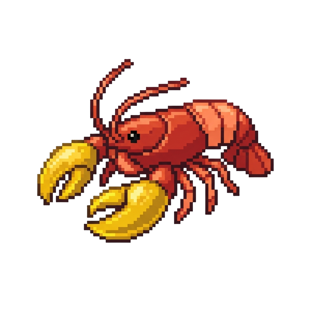 A Giant Lobster with Golden Claws
