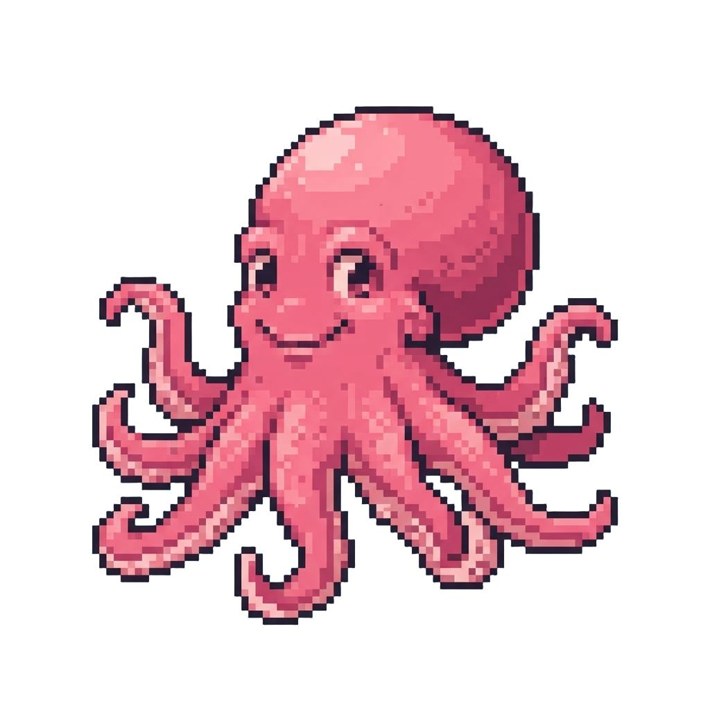 A Giant Smiling Pink Octopus