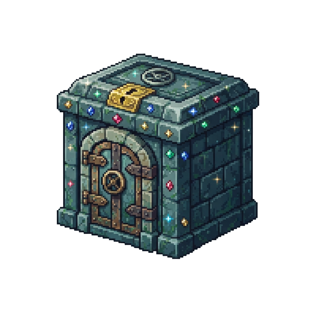 A Massive Ancient Sunken Vault Sparkling with Gems