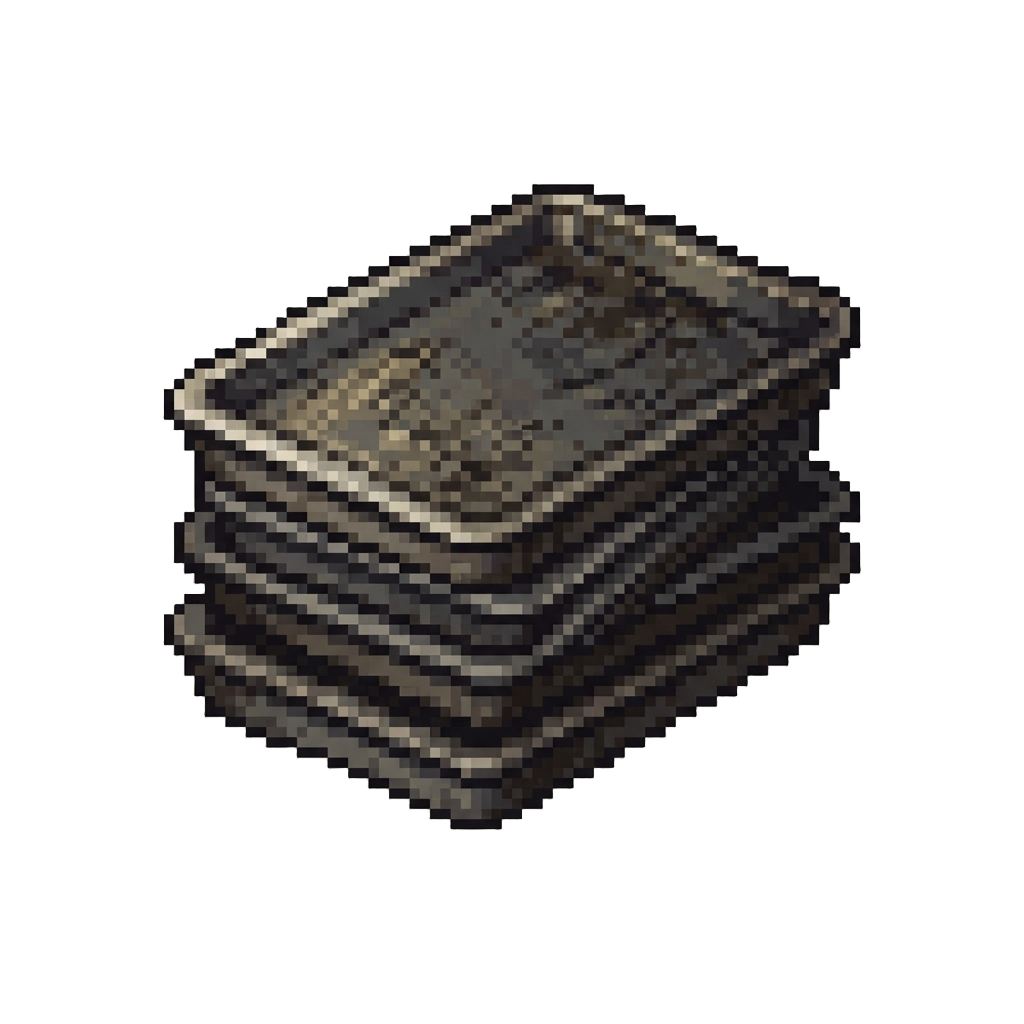 A Greasy Counter Tray Stack