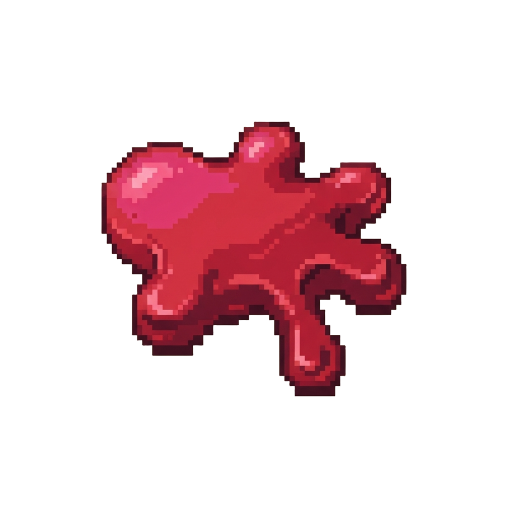 A Thick Sticky Strawberry Goo Splat