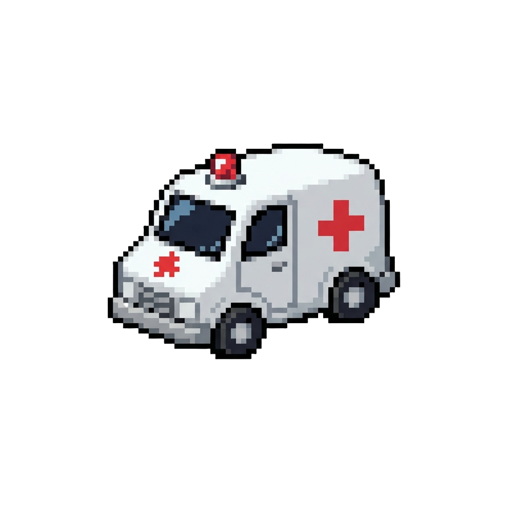 A Classic White Toy Ambulance