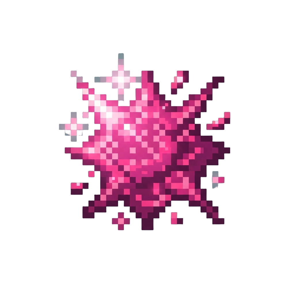 A Glittering Neon Pink Bubble Pop Explosion