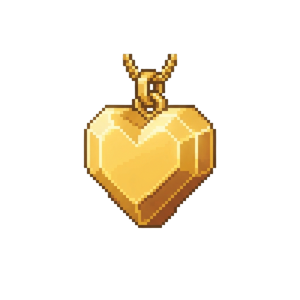 A Glowing Golden Heart Charm