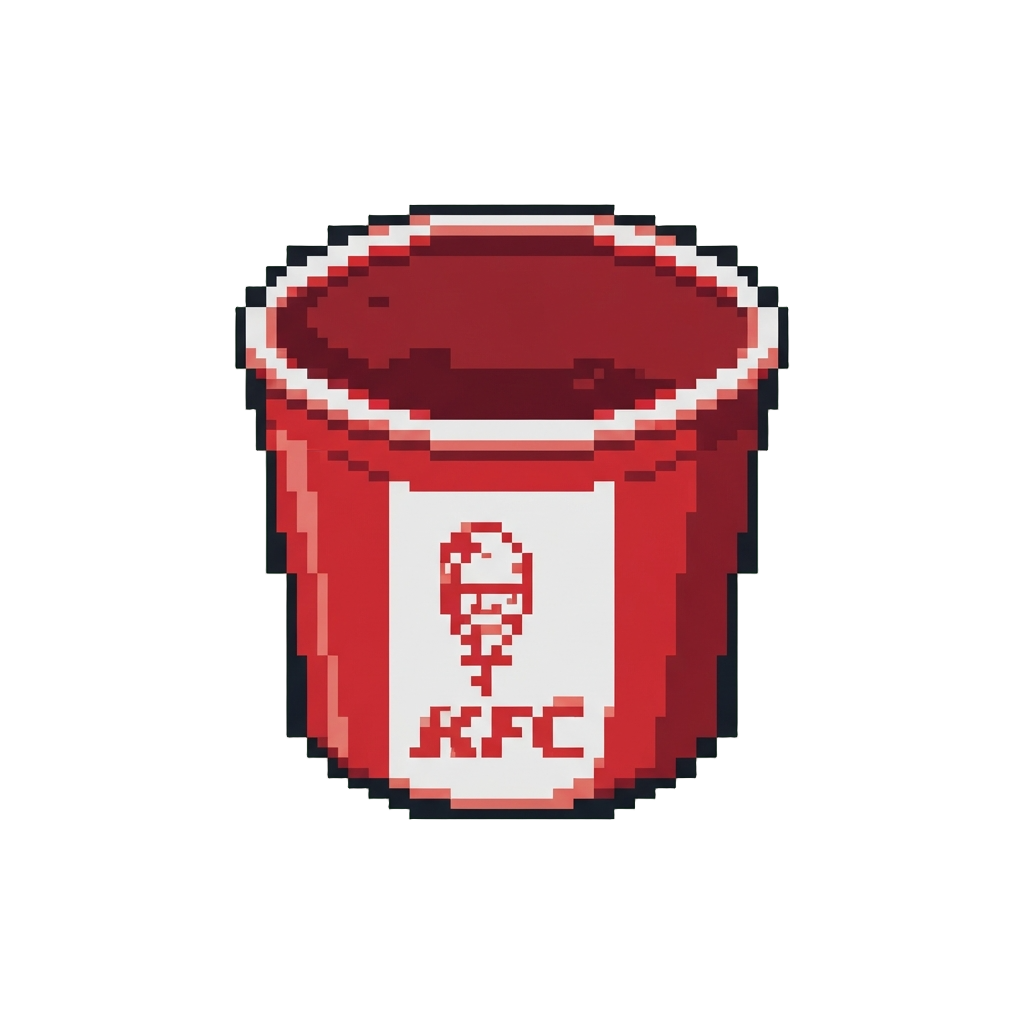 A Giant Empty Kfc Fried Chicken Bucket