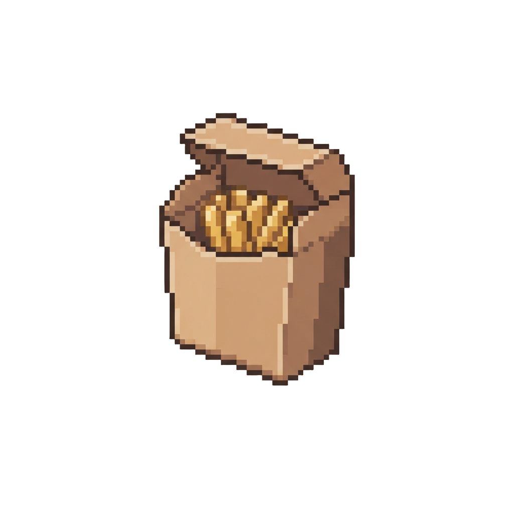 A Cardboard Fry Box Cutout