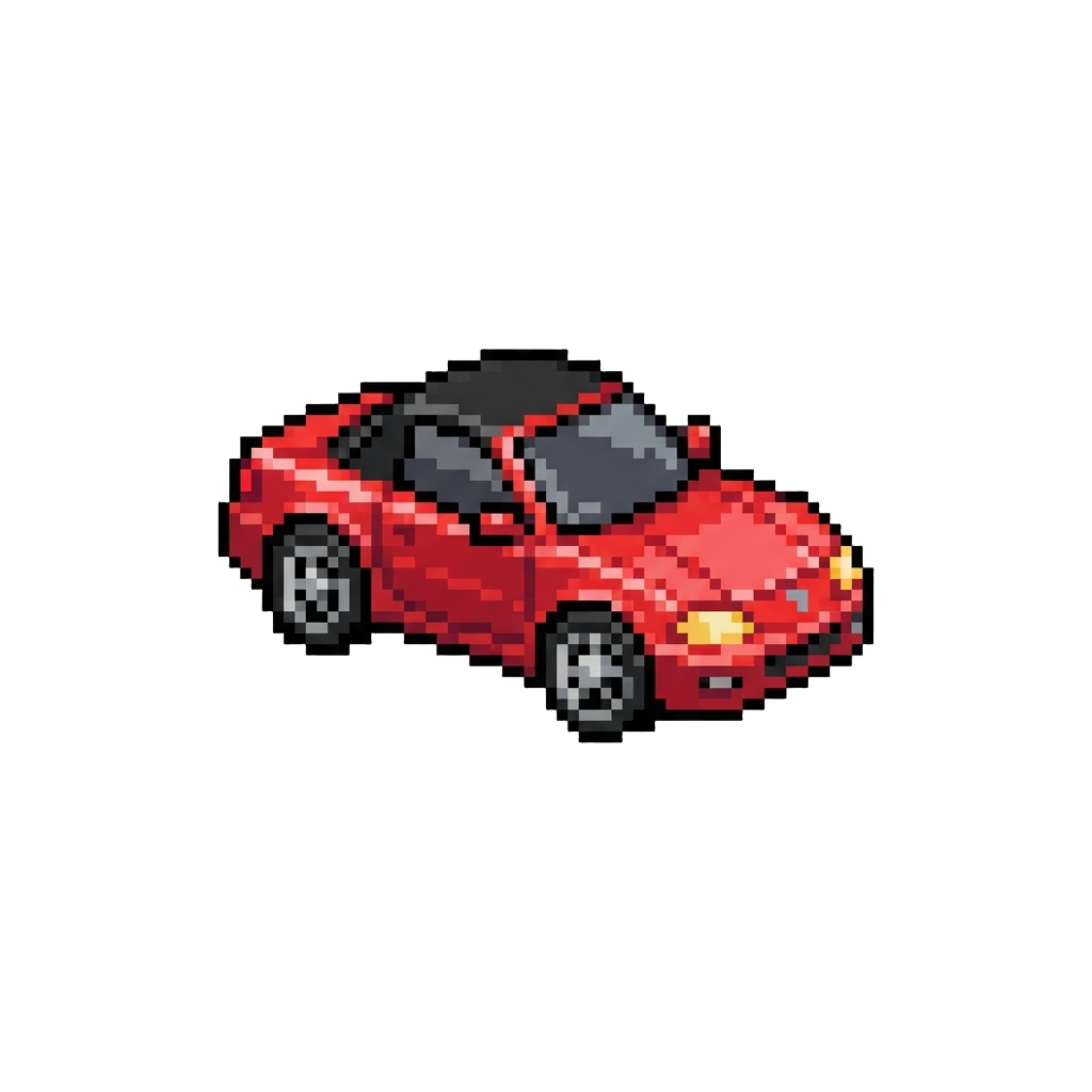A Miniature Red Toy Sports Car