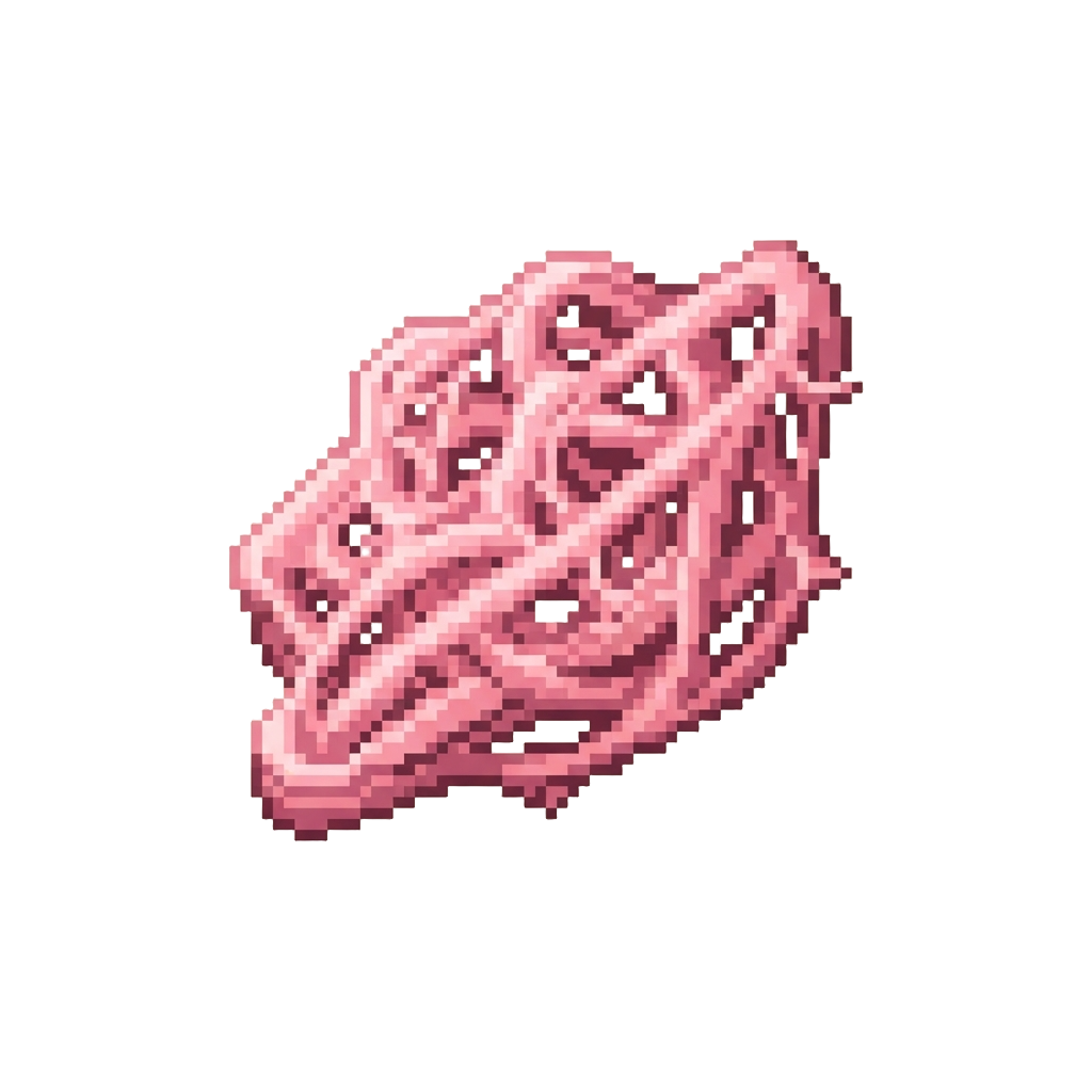A Stringy Pink Candy Web