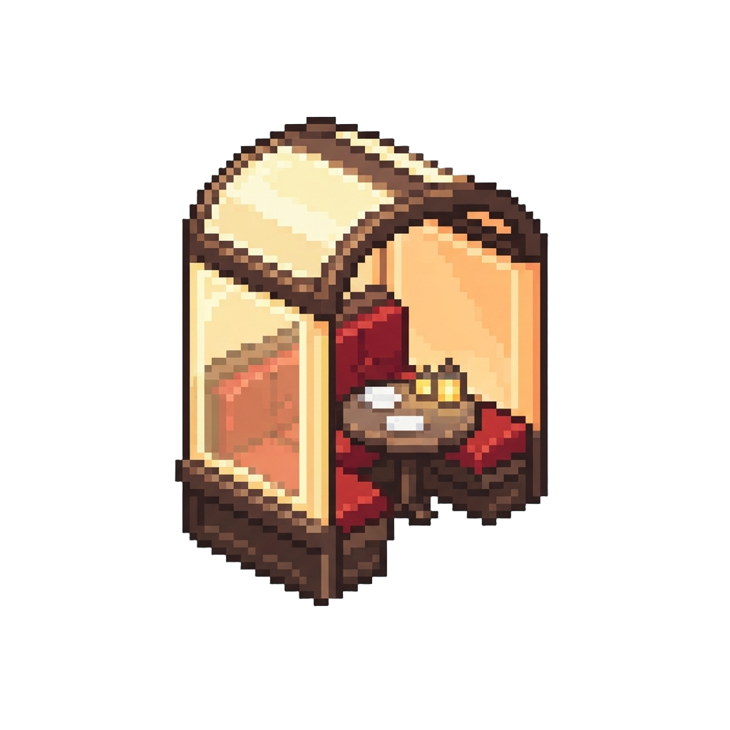 A Warm Glass Dining Booth Sanctuary