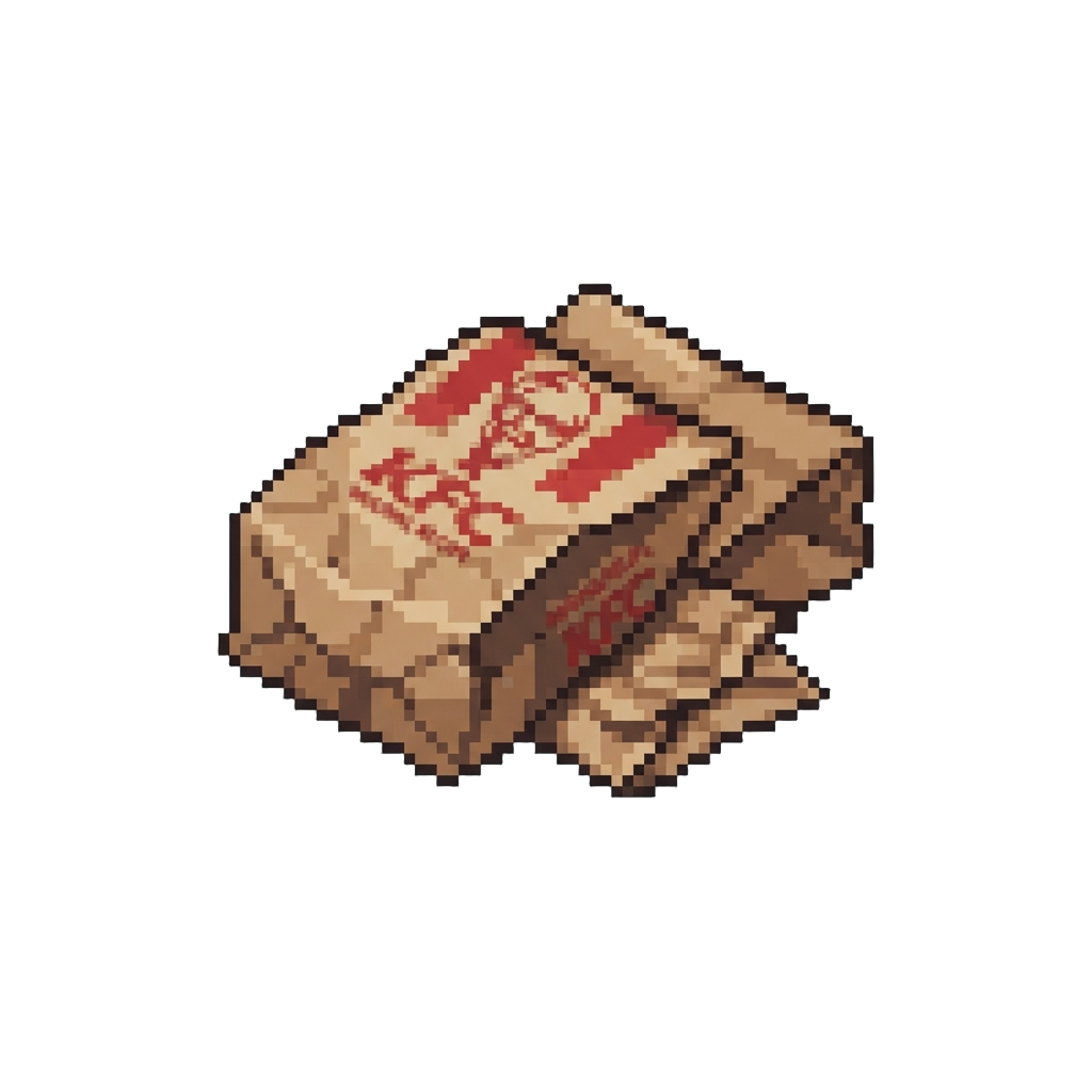 A Pile of Discarded Kfc Paper Bags