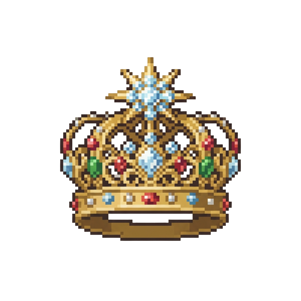 A Radiant Starburst Queen Crown with Brilliant Cut Diamonds