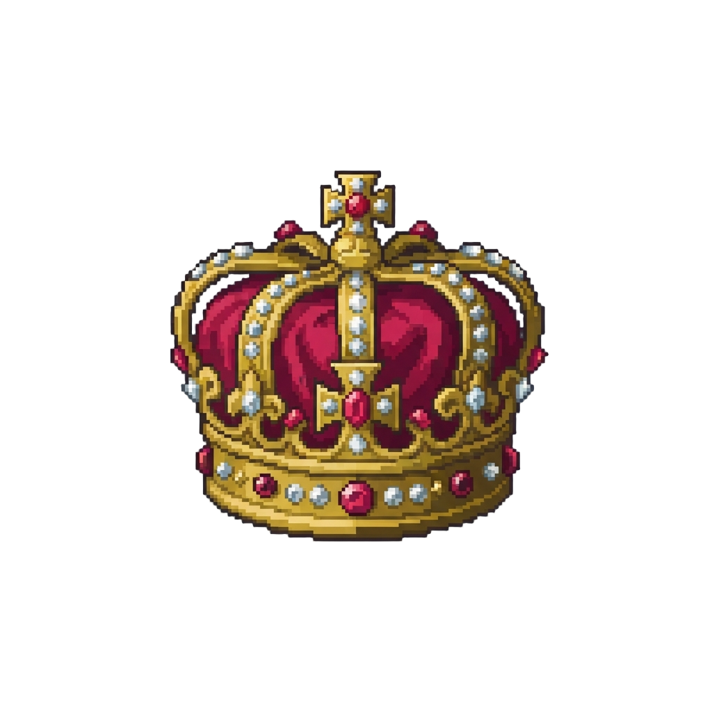 A Heavy Imperial Diamond Crown with Ruby Velvet Lining