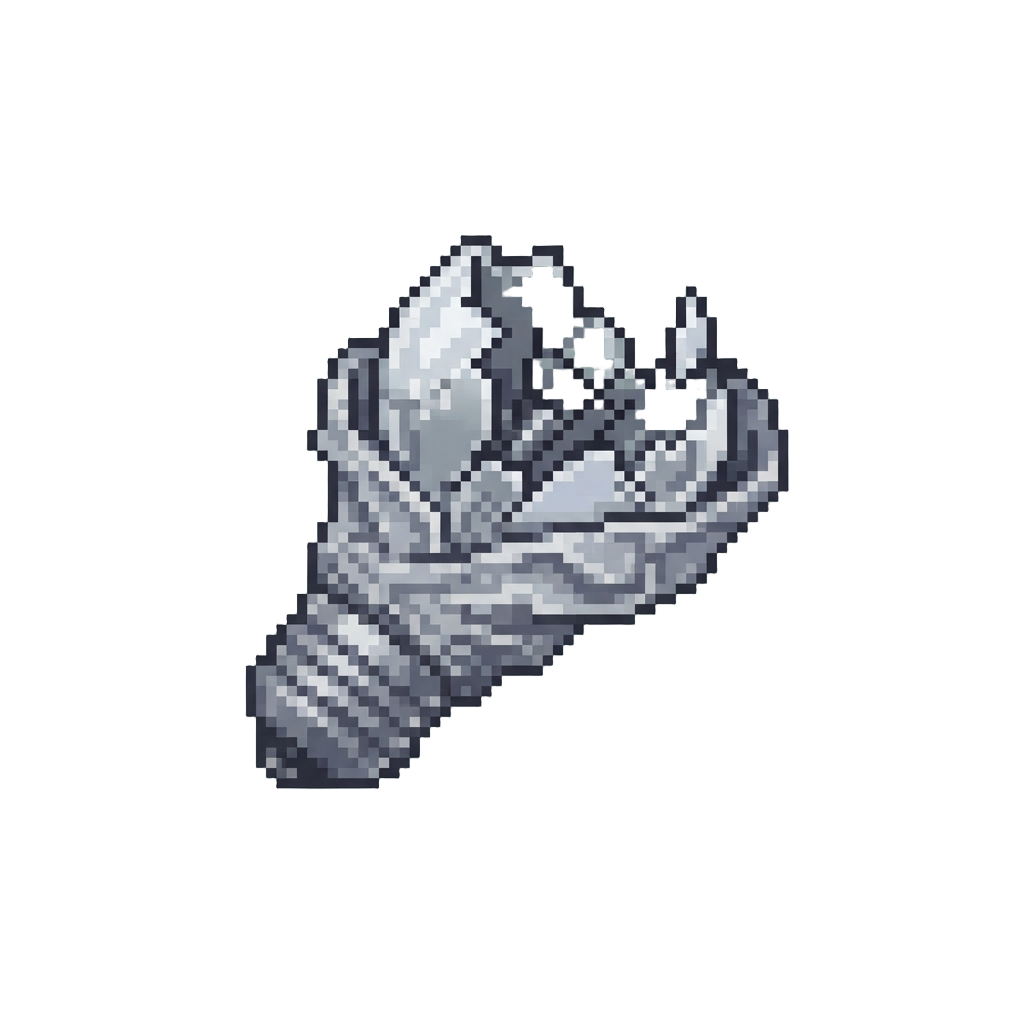 A Broken Lightbulb Wrapped in Tinfoil