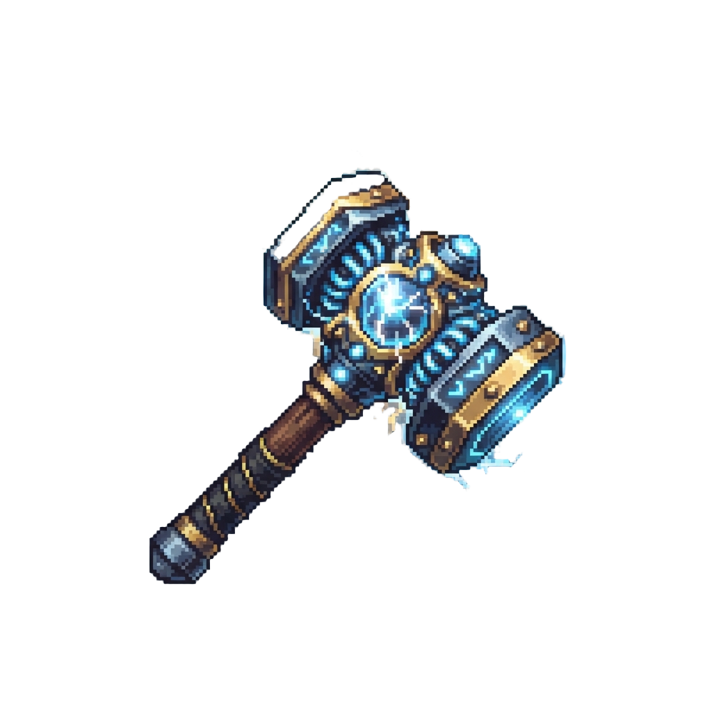 A Hyper-charged Mega Thunder Hammer Smoking with Heat