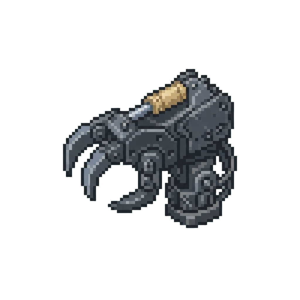 A Massive Iron Power-klaw with Gleaming Pistons