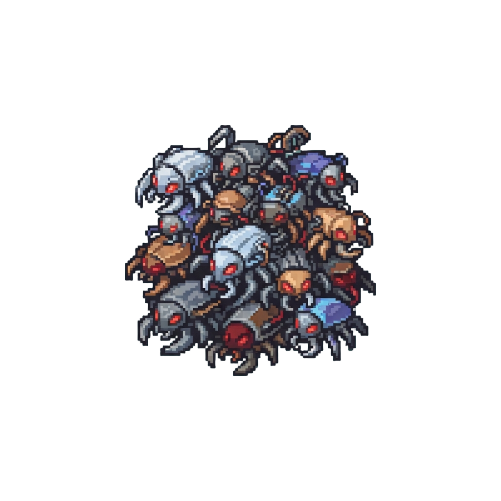 A Swarm of Tiny Mechanical Biting Nanobugs