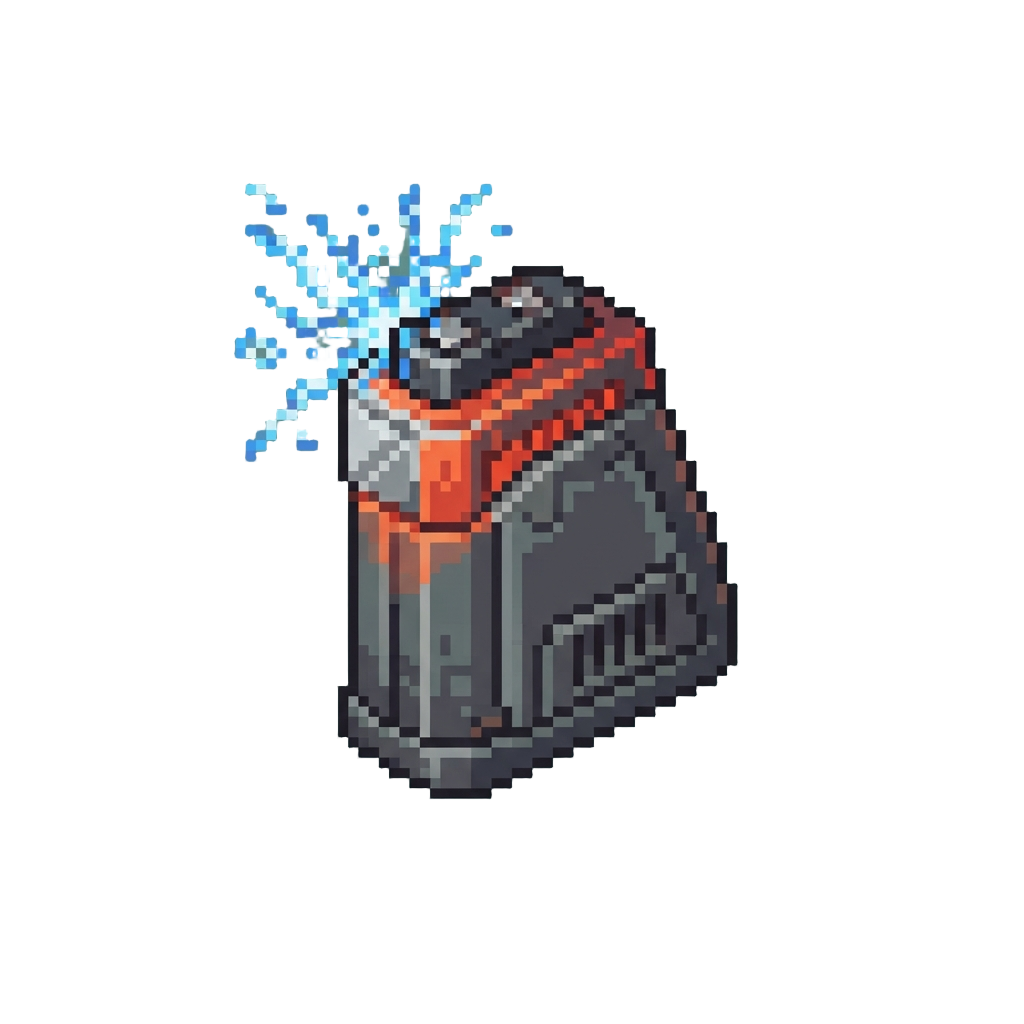 A Overheating Battery Pack Spitting Wild Blue Sparks