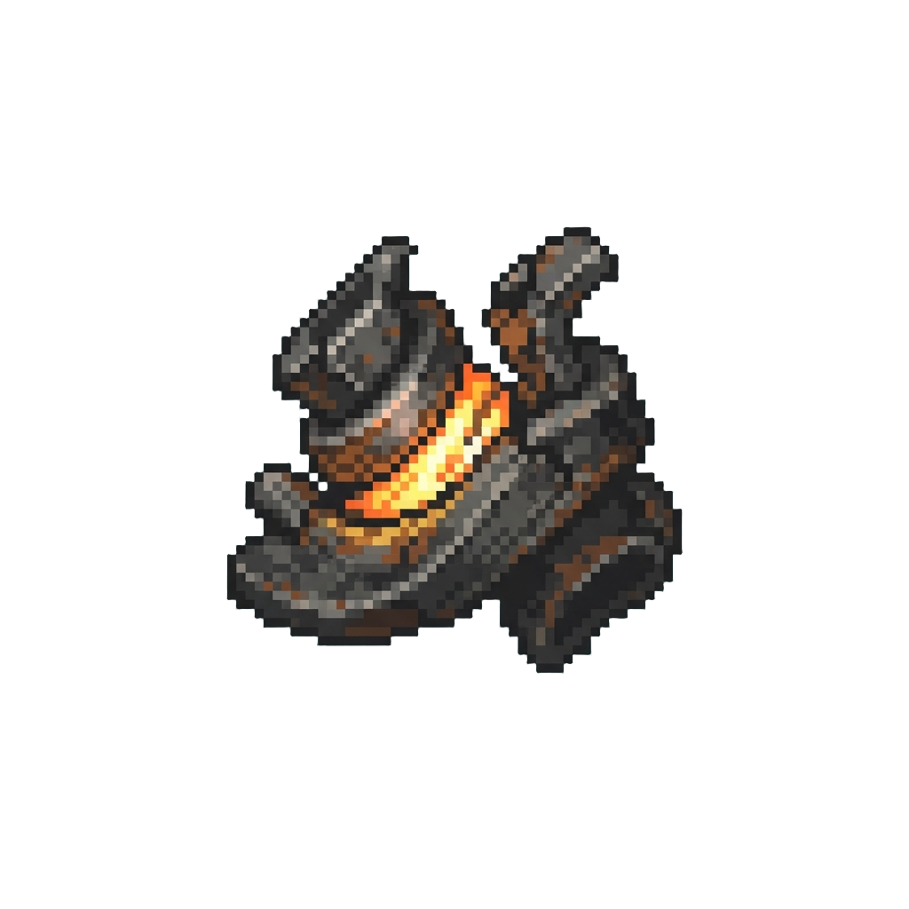 A Twisted Piece of Glowing Scrap Metal