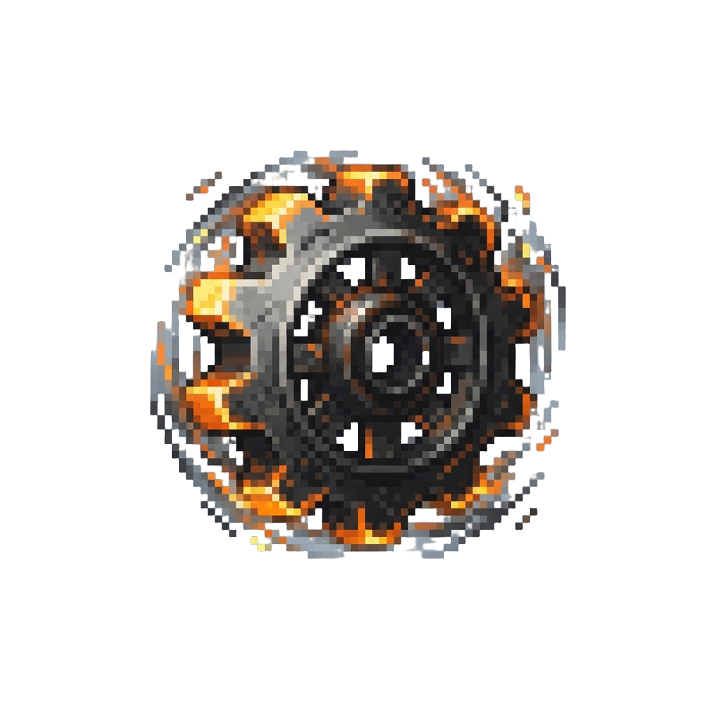 A Scorched Gear Still Spinning Wildly