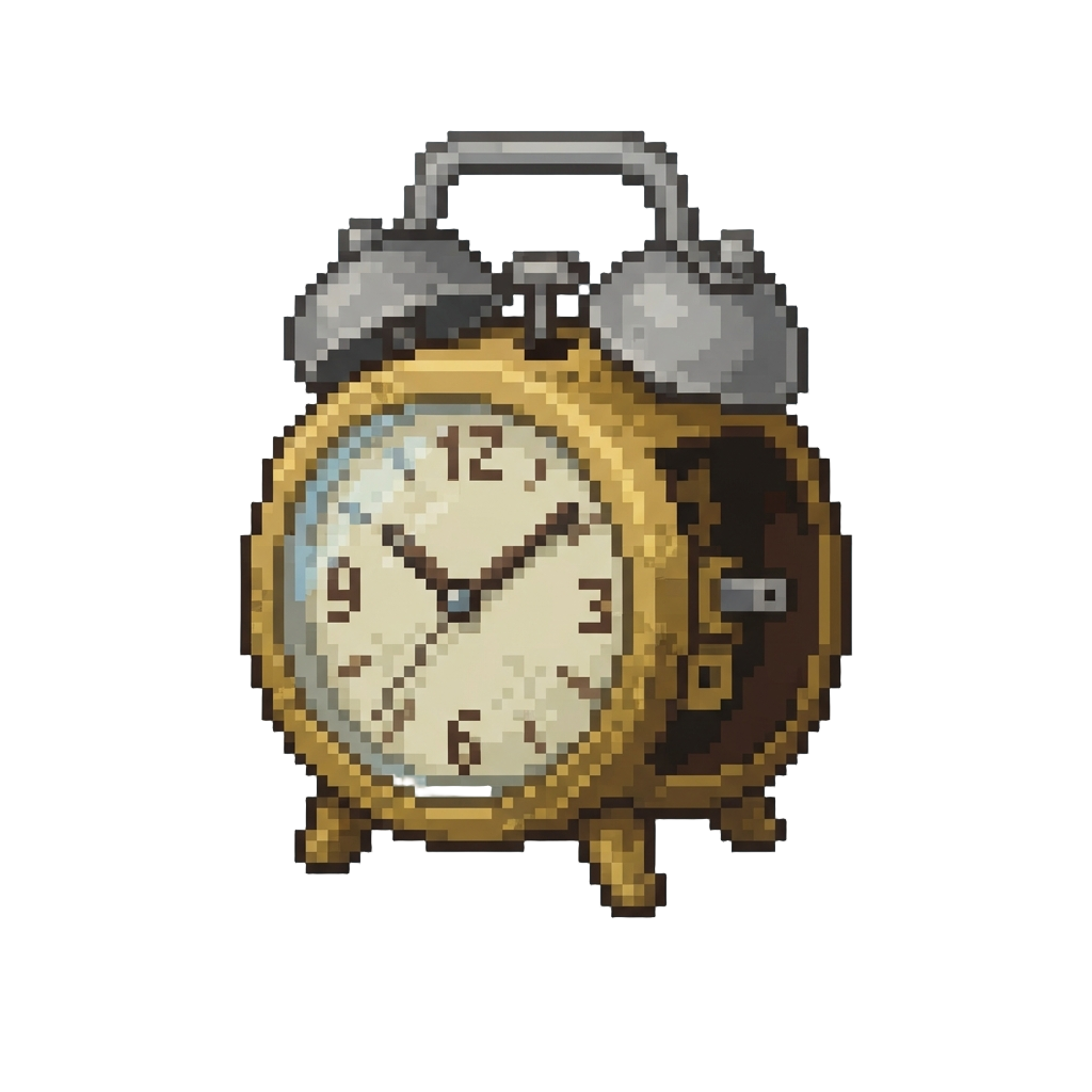 A Clunky Alarm Clock Missing All Its Gears