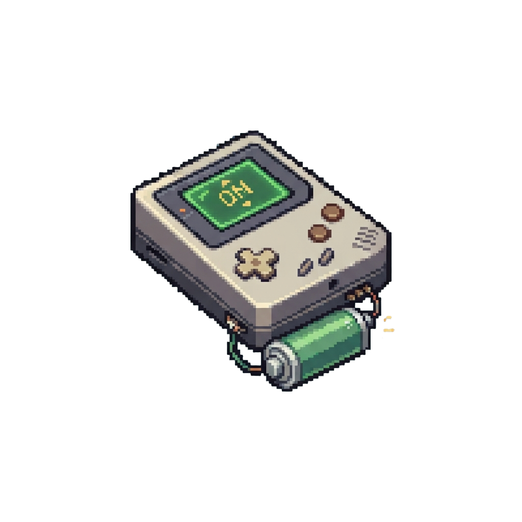 A Glowing Crt-screen Console Powered by a Buzzing Battery