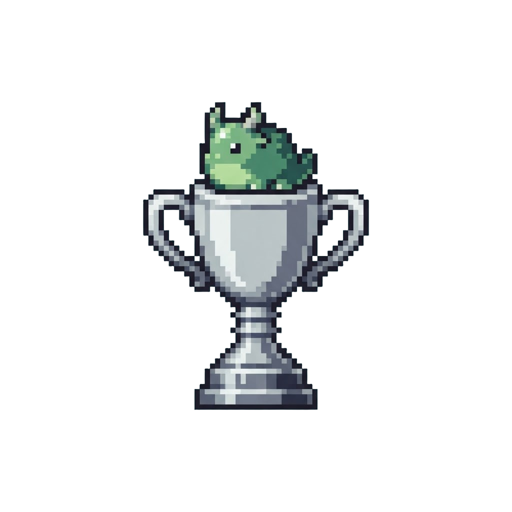 A Gleaming Silver Trophy Topped with a Shiny Squig