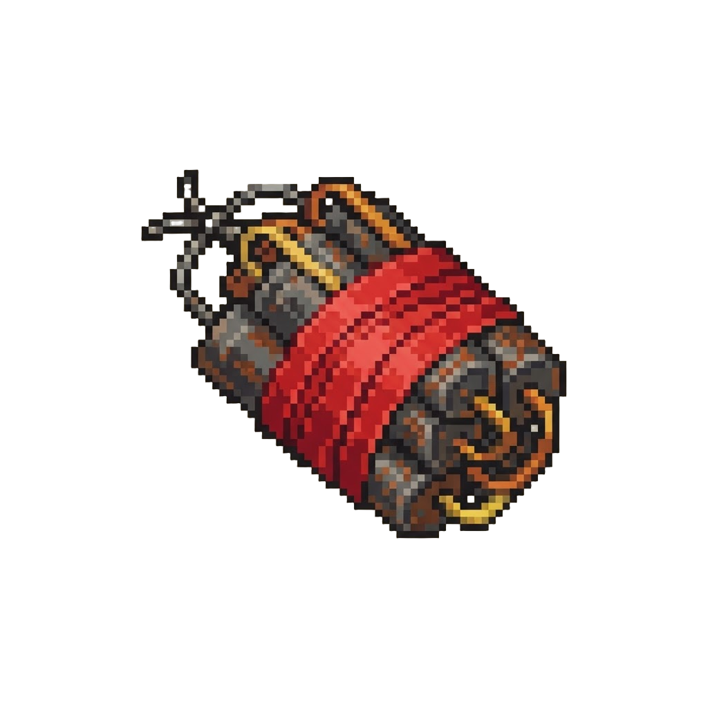 A Giant Stikkbomb Bundle Wrapped in Bright Red Tape