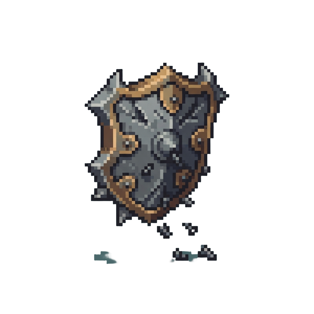 A Jagged Shield That Drops All Its Bolts Onto the Floor