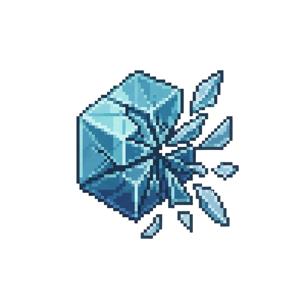 Shattering Geometric Glass Cubes