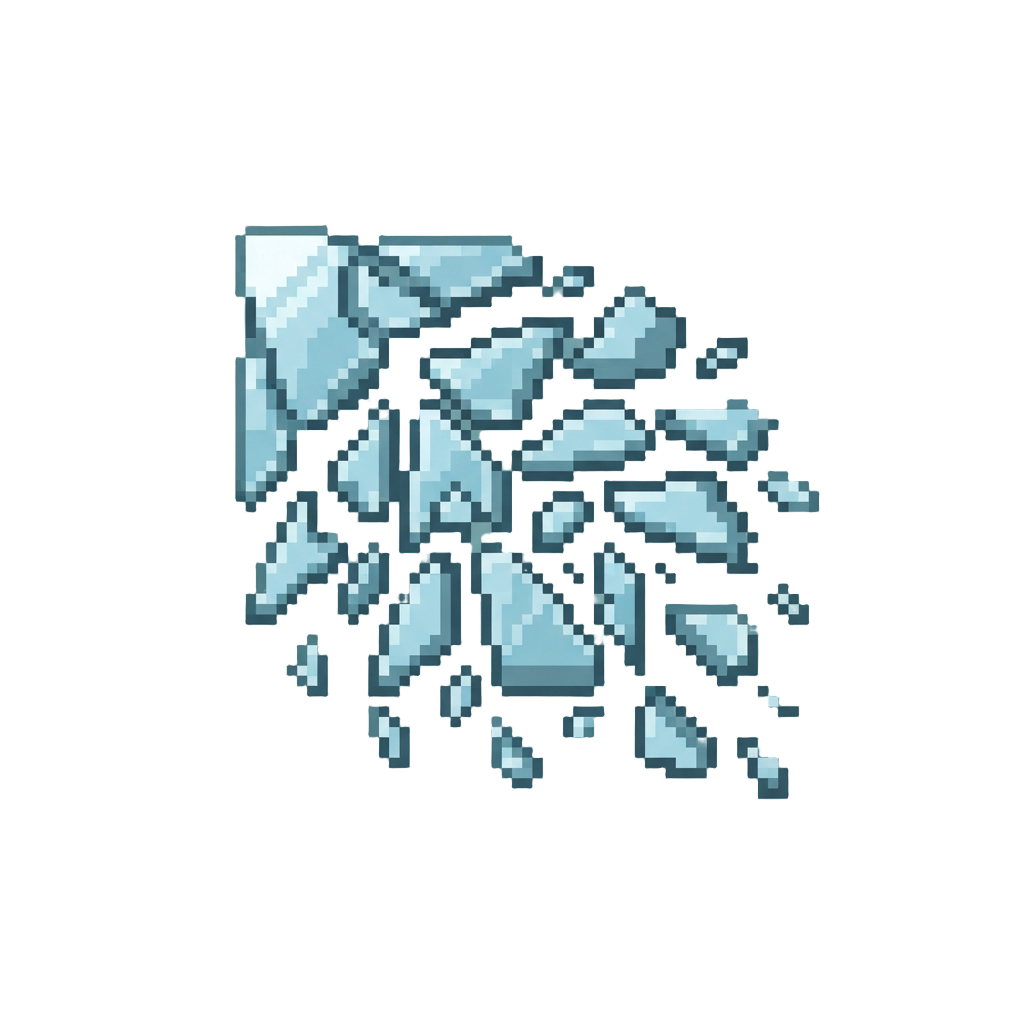 A Shower of Shattered Glass Pixels