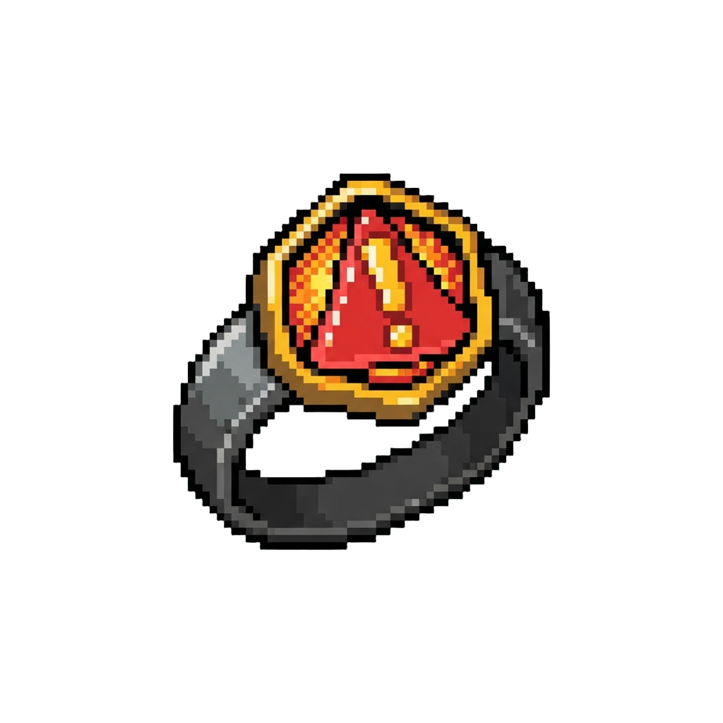 A Ring of Flashing Warning-symbol Pixels