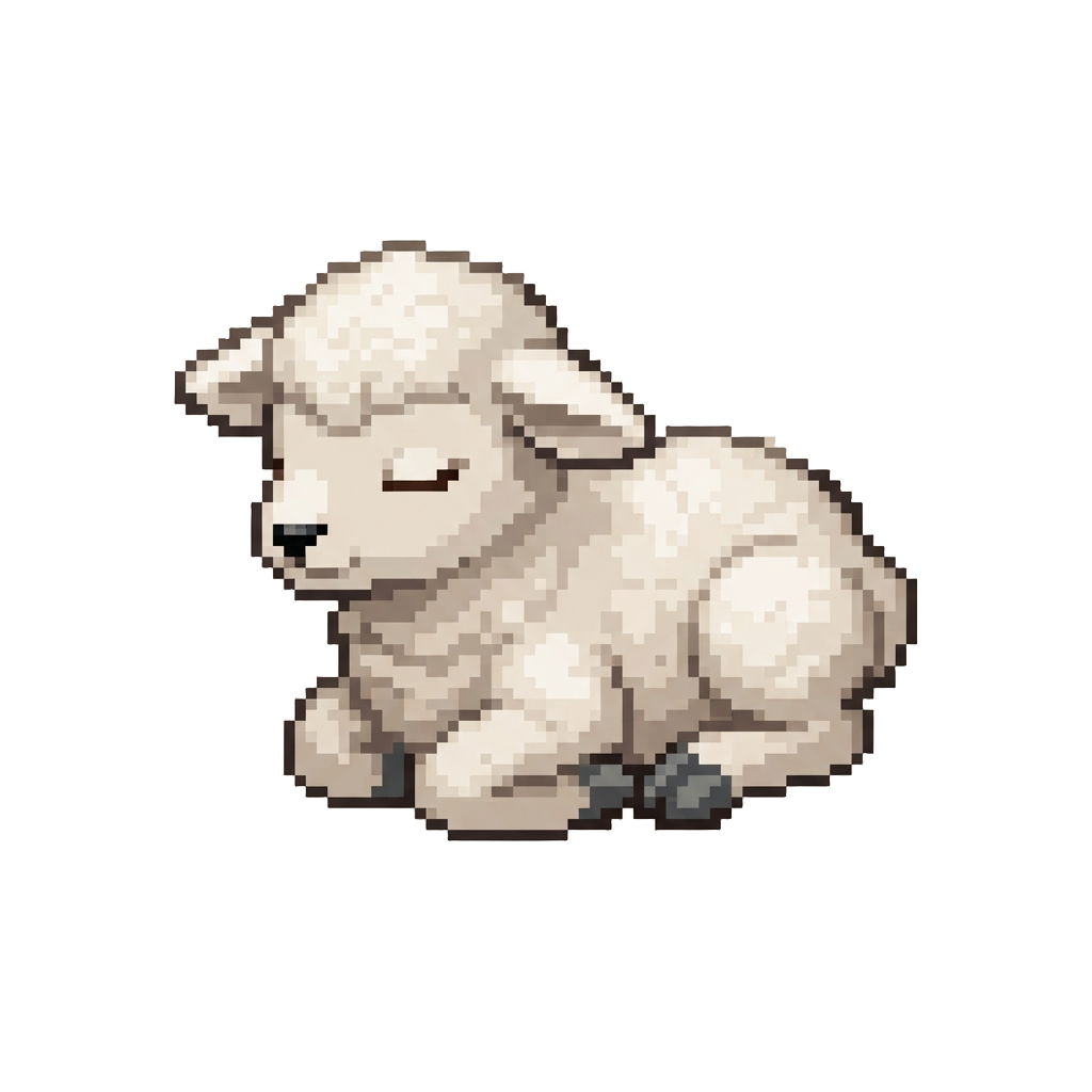 A Newborn Baby Lamb